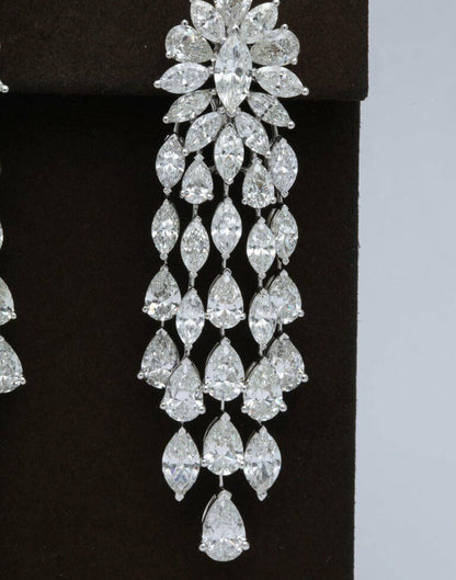 Diamond 36.41 carats of marquise and pear shape diamonds set in 18k white gold.