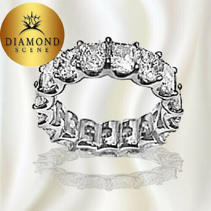 DIAMOND SIXTEEN RADIANT SHAPE DIAMOND ETERNITY BAND 78 POINTERS DIAMOND BAND