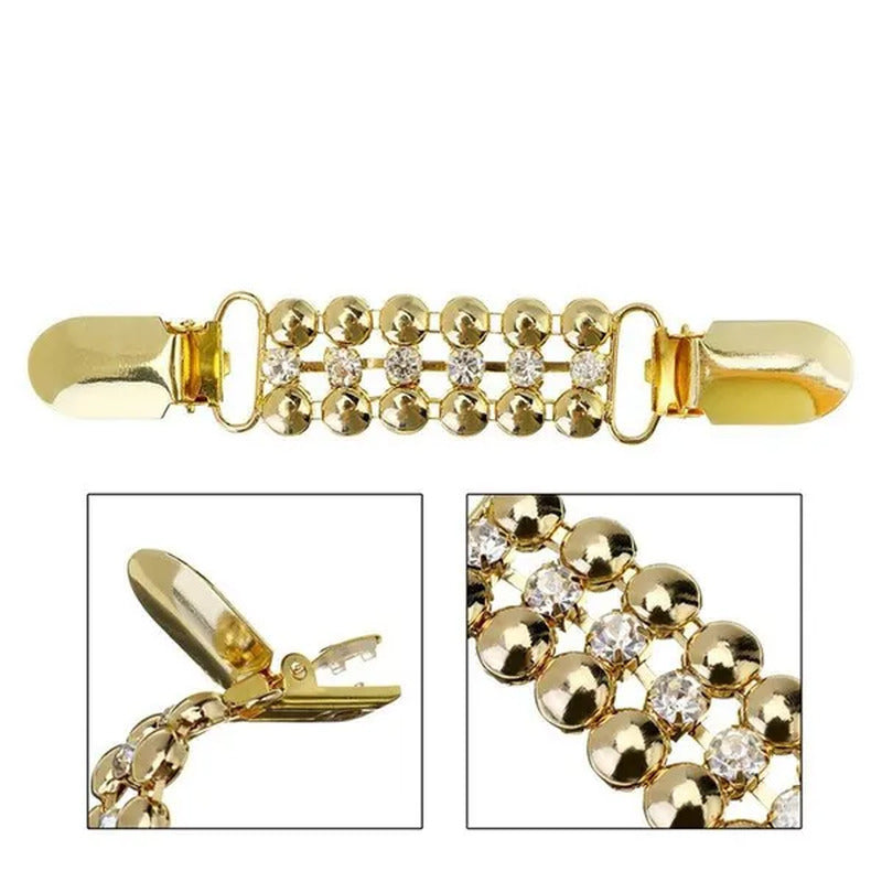 Hollow Crystal Brooch for Women Cardigan Clip Brooch Shawl Clip/ Scarf Clip Swea
