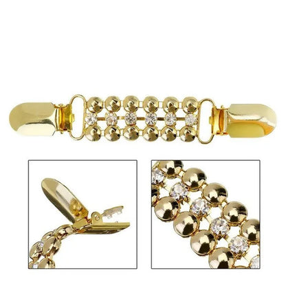 Hollow Crystal Brooch for Women Cardigan Clip Brooch Shawl Clip/ Scarf Clip Swea