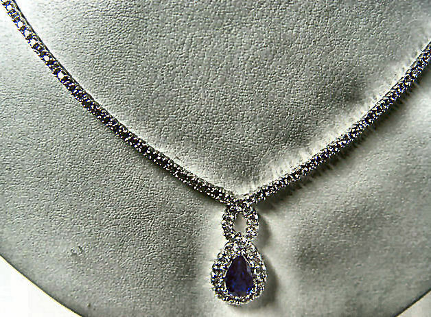 SAPPHIRE BLUE PEAR SHAPE 8.80X 4.80X 3.11MM DIAMOND ROUND