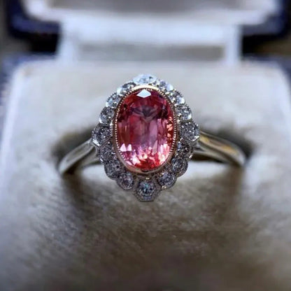 Elegant Beautiful Woman Fashion Classic Ruby Jewelry Exquisite Ring Noble Prince
