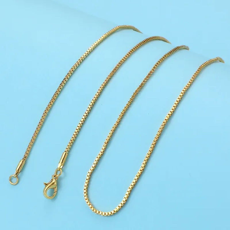 16-20Inch Fashion Luxury Men Women Fashion Solid 18K Gold 925 Sterling Silver Bo
