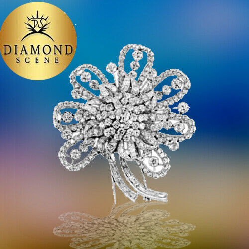 DIAMOND ANTIQUE PIN DIAMOND BROOCH CIRCA DIAMOND PI 1930'S ESTATE DIAMOND BROOCH