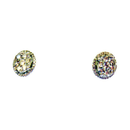 DIAMOND CENTER BIGGER THEN SMALLER THEN HALO STUD EARRING