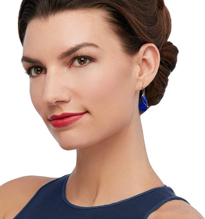Lapis and 14Kt Yellow Gold Teardrop Earrings