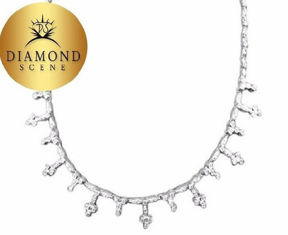 DIAMOND NECKLACE ROUND DIAMOND SET ALL THE WAY TO BACK