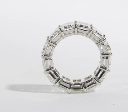15.82 ct GIA Certified Emerald Cut Diamond Eternity Band DEF Color VS1 Clarity
