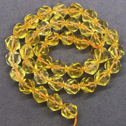 Citrine Yellow Quartz Beads 6/8/10Mm Faceted Natural Stone Cut Gem DIY