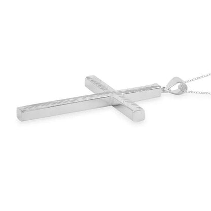 Shop LC Diamond 925 Sterling Silver Cut Cross Pendant Necklace Unique Fashion Wo