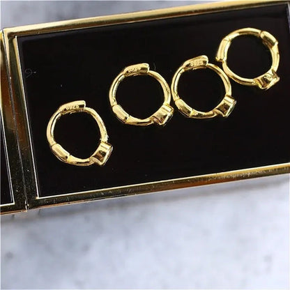 1PC Tiny Color Diamond Hoop Earrings Huggie Hoops Dainty Ear Bone Earrings
