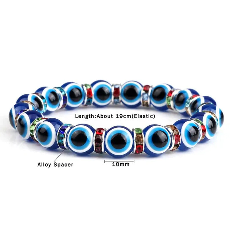 New Fashion Crystal Turkish Lucky Evil Eye Bracelets Blue Evil Eye Bead Bracelet