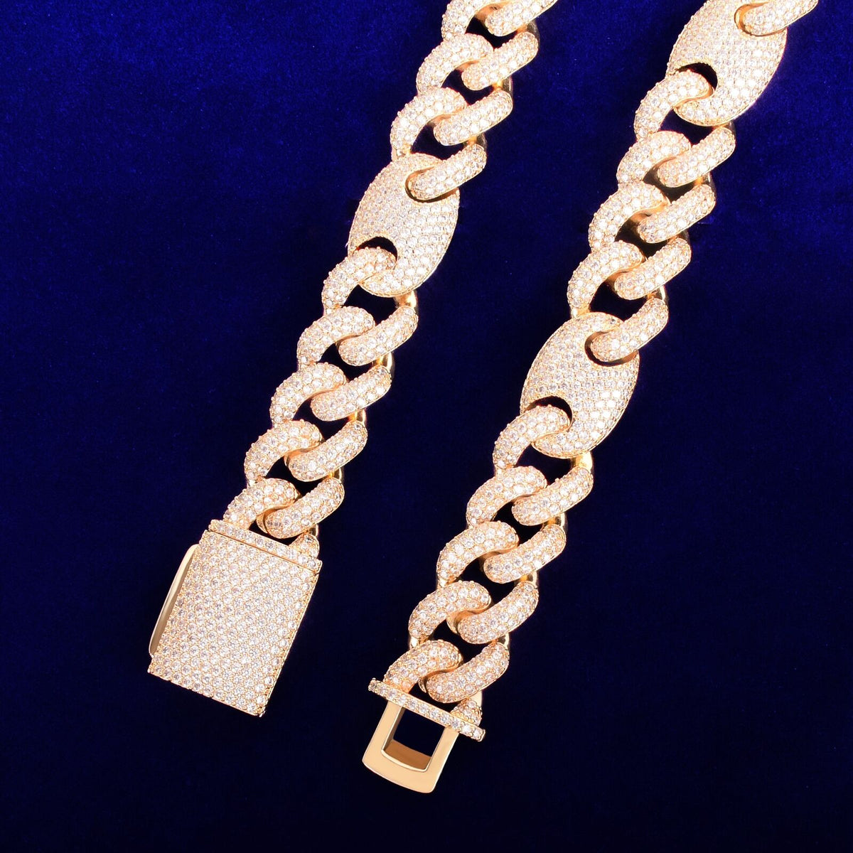 Miami Cuban Chain Real Gold Plated Hip Hop Jewelry Man Necklace Christams