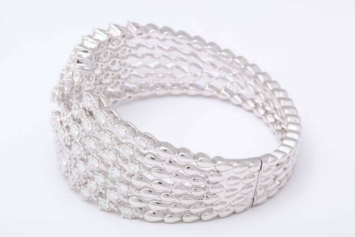 Diamond Bangle Cuff Bracelet