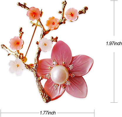 New Year Brooches for Women with Crystal, Flower, Rhinestone Brooches Pins Elega
