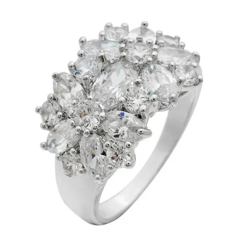 5-Color Natural 6.69CT White/Alexandrite/Sapphire/Ruby/Emerald Diamond 14K White
