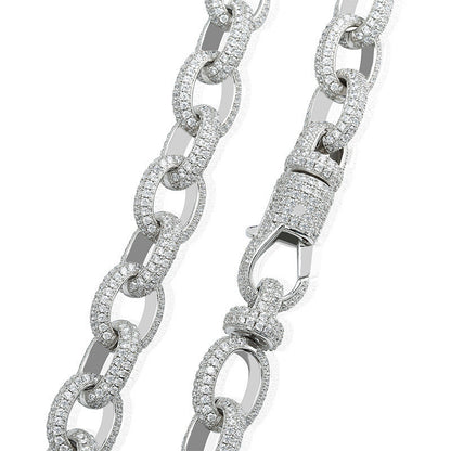 Men'S Oval Twist Large Button Bracelet