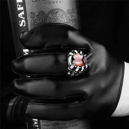 Fashion Domineering with Ruby Ring for Men'S Personality Retro Chinese Dragon Cl