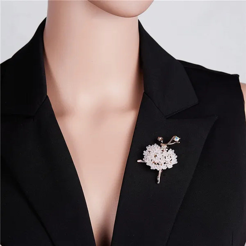 1PC Dancing Ballet Girl Brooch Pin Coat Pin for Women Girl Wedding Bridal Broach