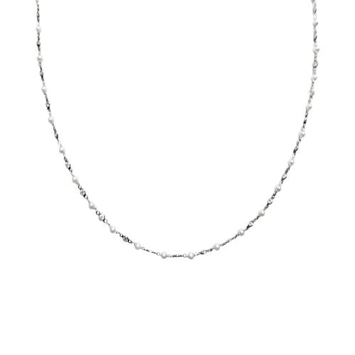 DIAMOND AND PEARL BY YARD NECKLACE ROUND PEARL ROUND SHAPE CHOKER NECKLACE