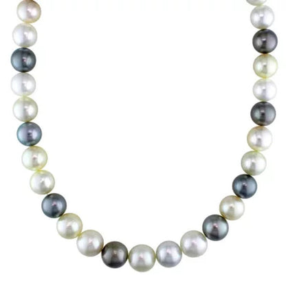 Allura 9-11 Mm Multi-Colored South Sea and Tahitian Pearl Necklace in 14K Yellow