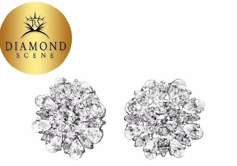 DIAMOND EARRING PEAR MARQUISE ROUND SHAPE SET EARRING
