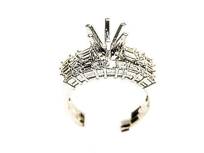 DIAMOND 8 PRINCESS SHAPE 13 BAGUETTE SHAPE 2 PIECE ENGAGEMENT SETTING