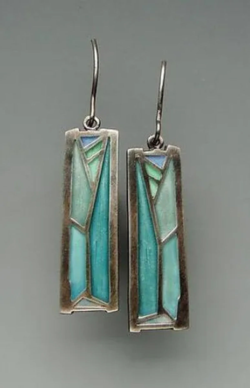 1 Pair 925 Silver One-Of-A-Kind Peacock Multicolored - Fire Labradorite Earrings