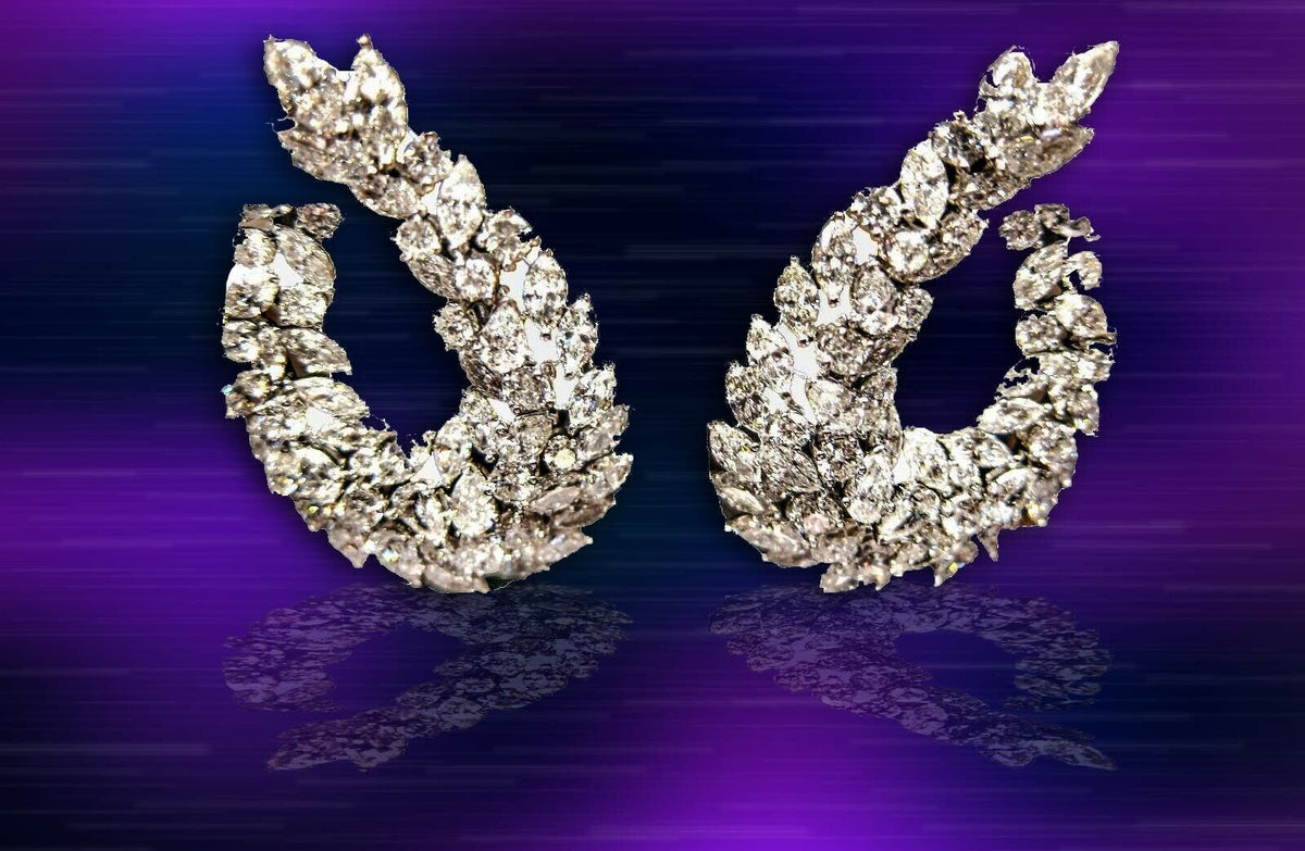 DIAMOND EARRING PEAR ROUND BRILLIANT MARQUISE SHAPE SET DIAMOND EARRING
