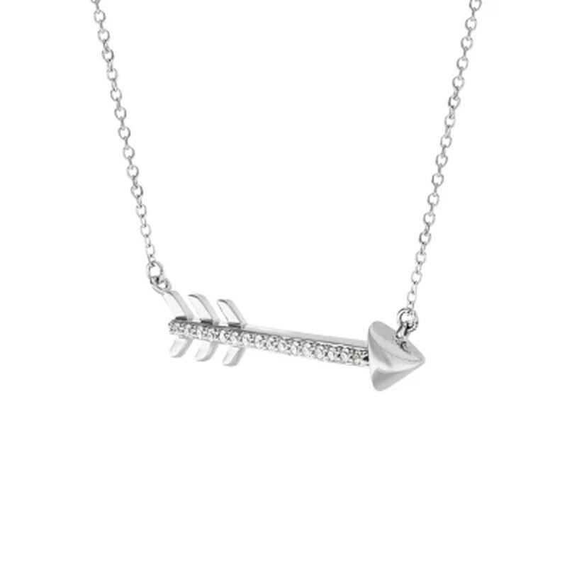 0.10 CT. T.W. Diamond Arrow Necklace in 14K Gold