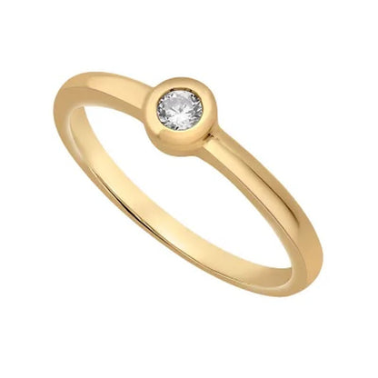 0.10 CT. T.W. Diamond Single Stone Ring in 14K Gold (I, I1)