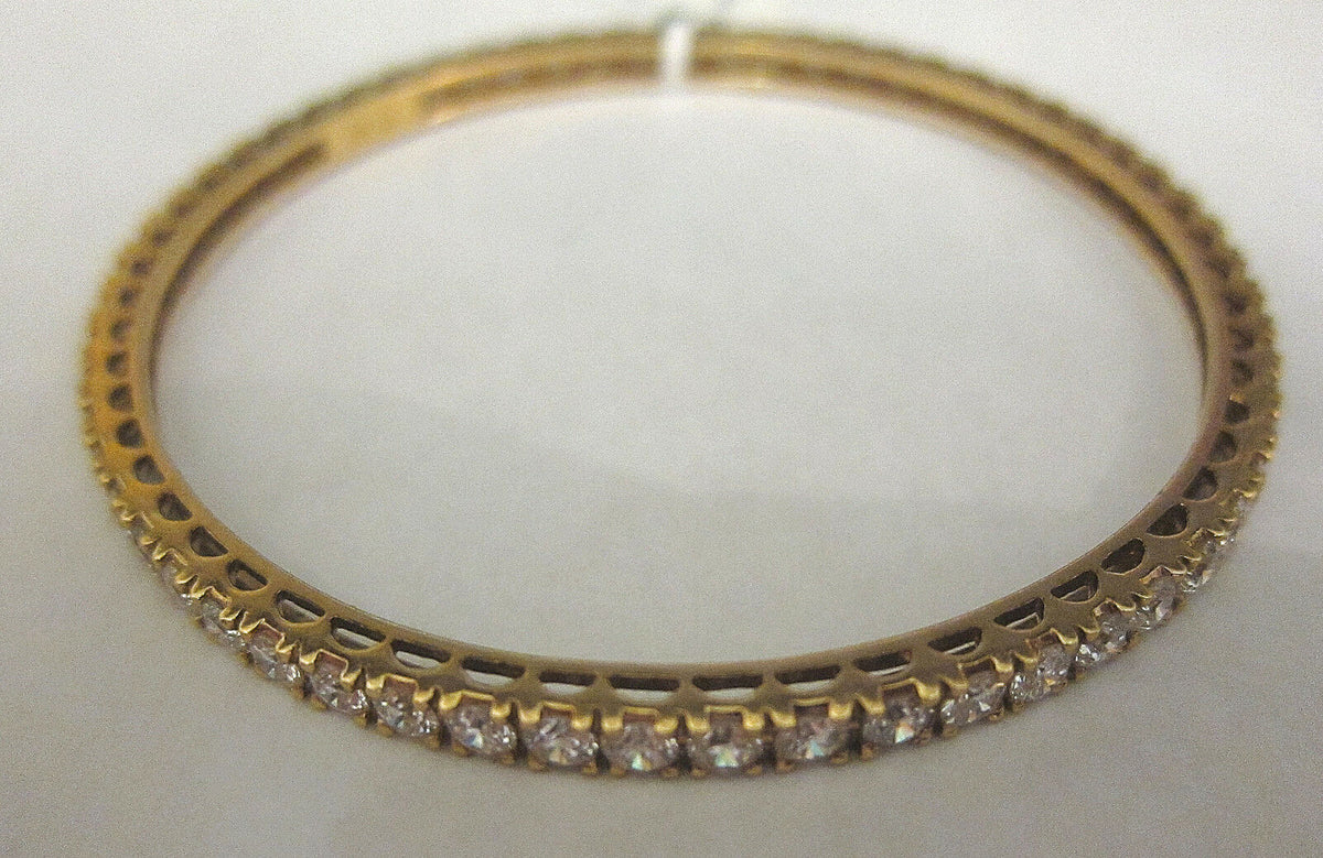 DIAMOND ETERNITY SET ALL AROUND SET WITH DIAMOND ETERNITY BANGLE 18 K ROSE GOLD
