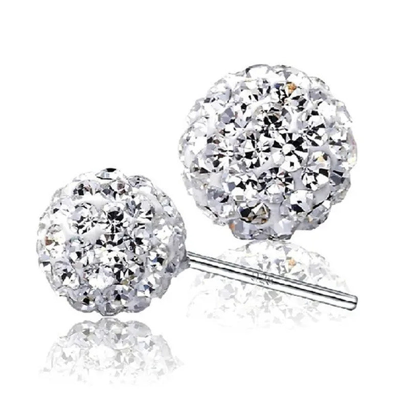 925 Sterling Silver Earrings Super Flash Diamond Earrings Full Diamond Earrings