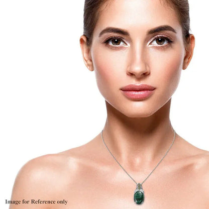 Birthday Gifts Stainless Steel Malachite Peridot August Birthstone Pendant Neckl