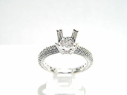 DIAMOND ROUND BR SHAPE PAVE ETERNITY SET SETTING 4 DOUBLE