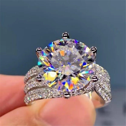 Moissanite Ring D Women'S Full Diamond Temperament