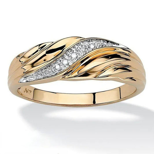 New Fashion Luxury Exquisite Twist Zirconia Ring Engagement Ring Lightning-Shape