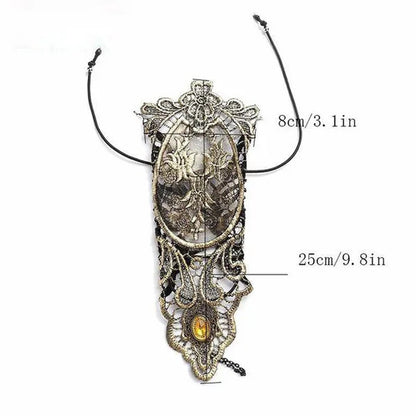 Women Steampunk 1Pc Fingerless Gloves Hollow-Out Bracelet for Dress Accessories