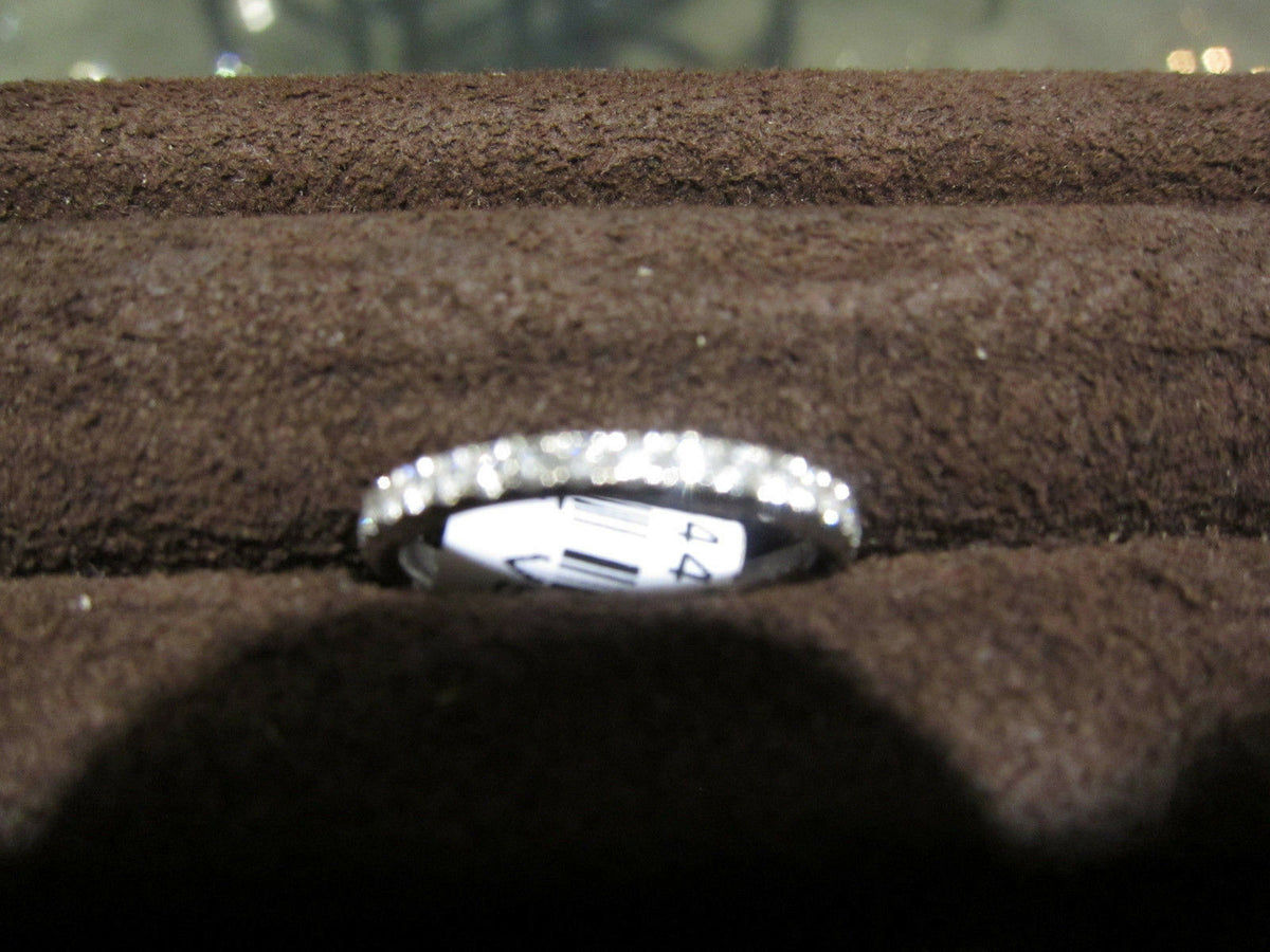 diamond round brilliant half way set top set band