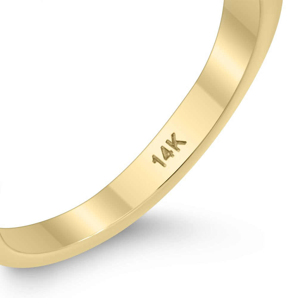 1/3 Carat round Diamond Solitaire Ring in 14K Yellow Gold (J-K-L Color, I2-I3 Cl