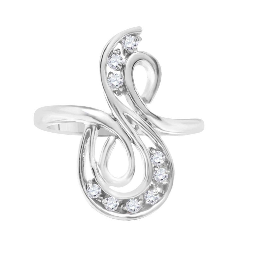 Mauli Jewels Engagement Rings for Women 0.10 Carat Fabulous Fashion Designer Dia