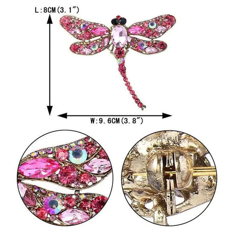 1 PC Women Dragonfly Teardrop Brooch Pin Jewelry for Lady