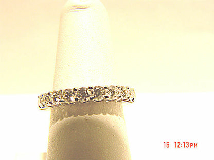 2.30 ct diamond round brilliant eternity band small portion size 18 k white gold