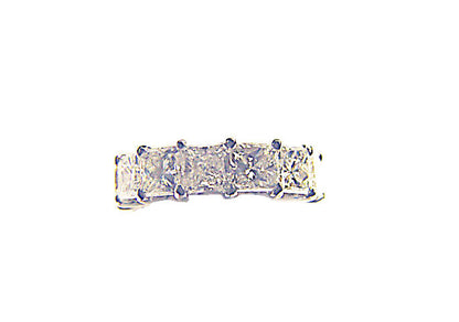 DIAMOND PRINCESS SHAPE ETERNITY BAND COMMON PRONG SET DIAMOND BAND PRINCESS CUT