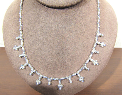 DIAMOND NECKLACE ROUND DIAMOND SET ALL THE WAY TO BACK