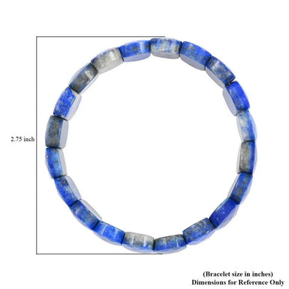 Shop LC 925 Sterling Silver Mix Lapis Lazuli Strech Beaded Bracelet for Women Ct