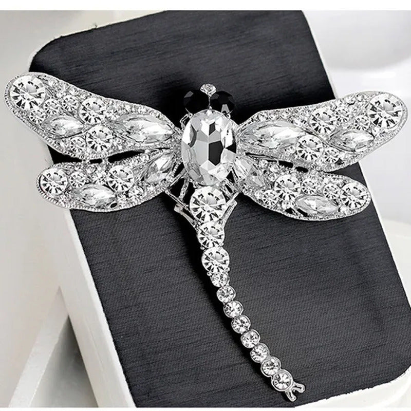 Women'S Fashion Dragonfly Brooch Lovely Rhinestone Scarf Pin Jewelry