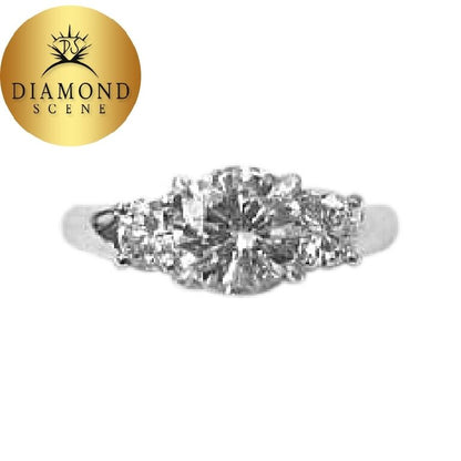 GIA CERTIFIED ROUND DIAMOND 1.51 CT 4 PRONG PLATINUM G COLOR VS2 CLARITY GRADE