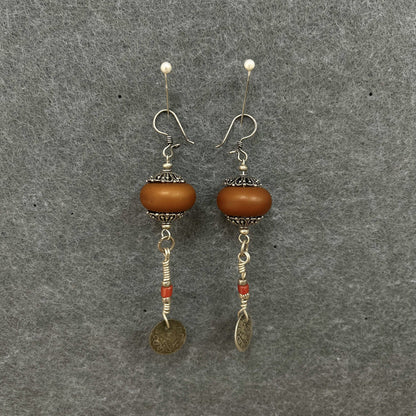 Moroccan Quba Tassel Coin Earrings
