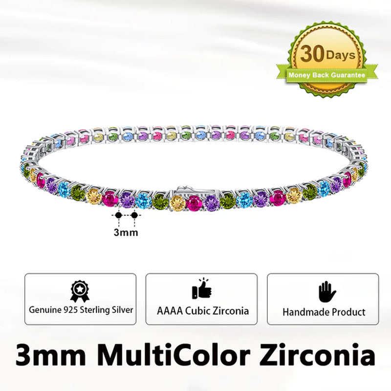 Authentic 925 Sterling Silver Tennis Chain Bracelet Moulding Process